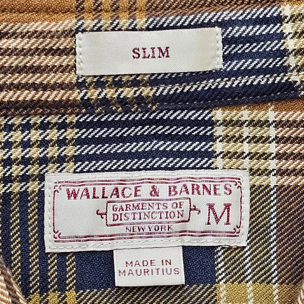 J.Crew Wallace & Barnes Flannel Plaid Button Down Slim M